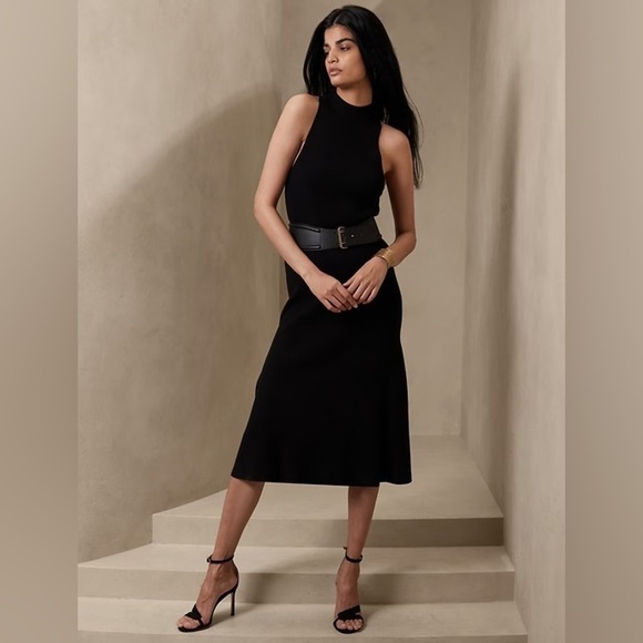 NWT! Banana Republic Black Dolce Midi Sweater Dress - Size XL🧺
